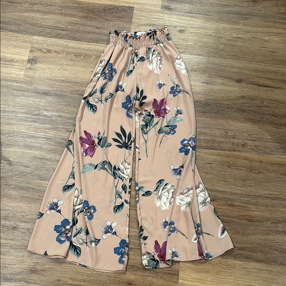 Floral Wide-Leg Women's Pants